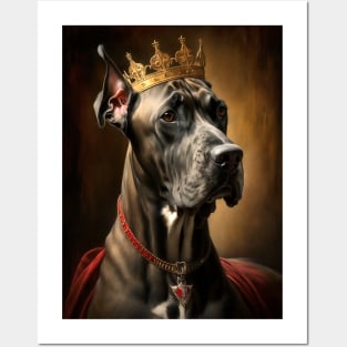 Royal Portrait of a Great Dane Dog Posters and Art